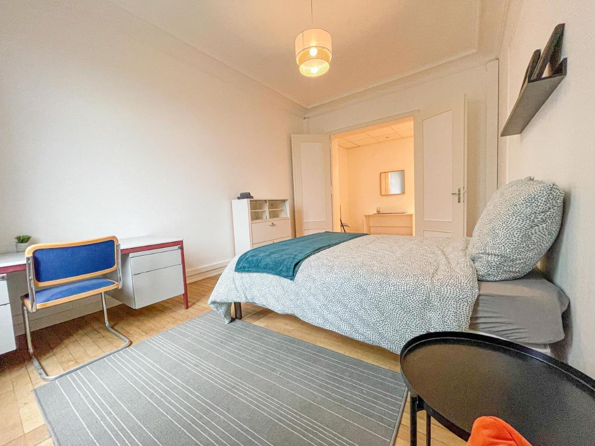 Chambres Privees -Private Room- Dans Un Spacieux Appartement - 100M2 Centre Proche Gare Mulhouse Luaran gambar