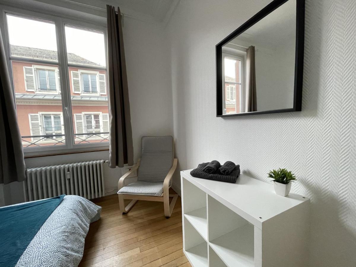 Chambres Privees -Private Room- Dans Un Spacieux Appartement - 100M2 Centre Proche Gare Mulhouse Luaran gambar