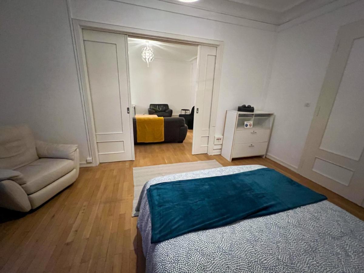 Chambres Privees -Private Room- Dans Un Spacieux Appartement - 100M2 Centre Proche Gare Mulhouse Luaran gambar